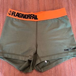 Flag nor fail booty shorts